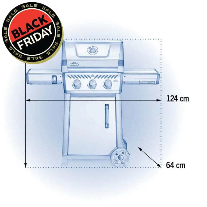 Napoleon Freestyle 365 3-Burner Gas Grill dimensions