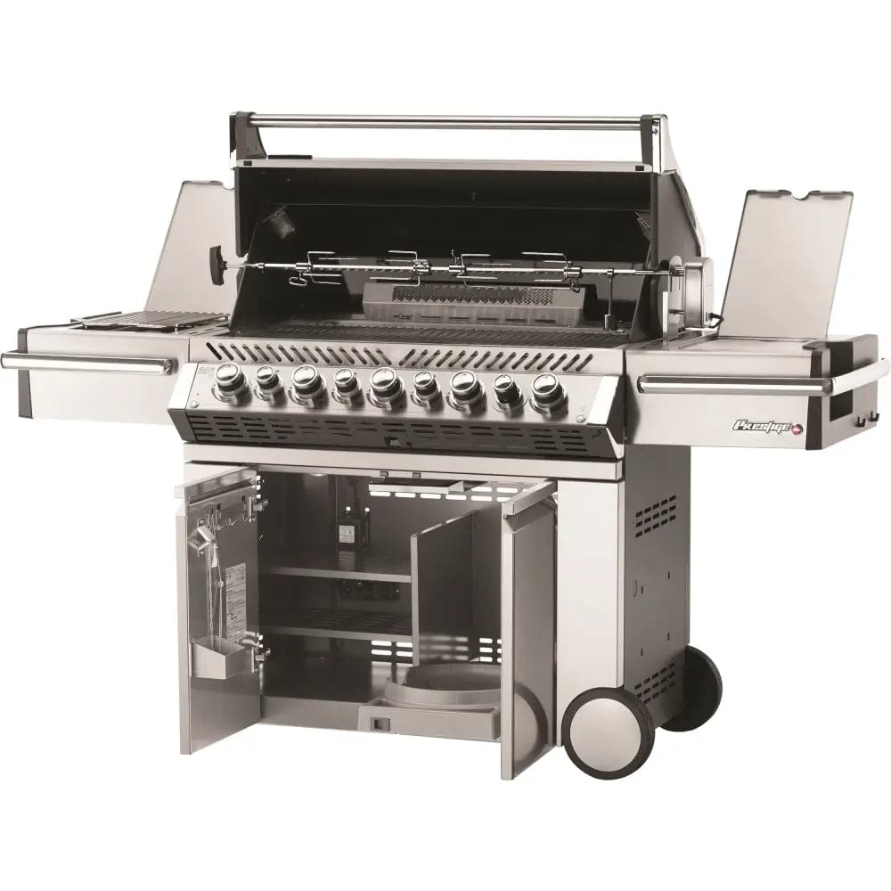 Napoleon Prestige PRO 665 RSIB grillhead, ice bucket and doors open