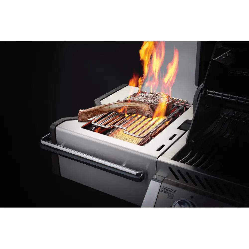 grilling food on Napoleon Prestige PRO 665 RSIB side burner