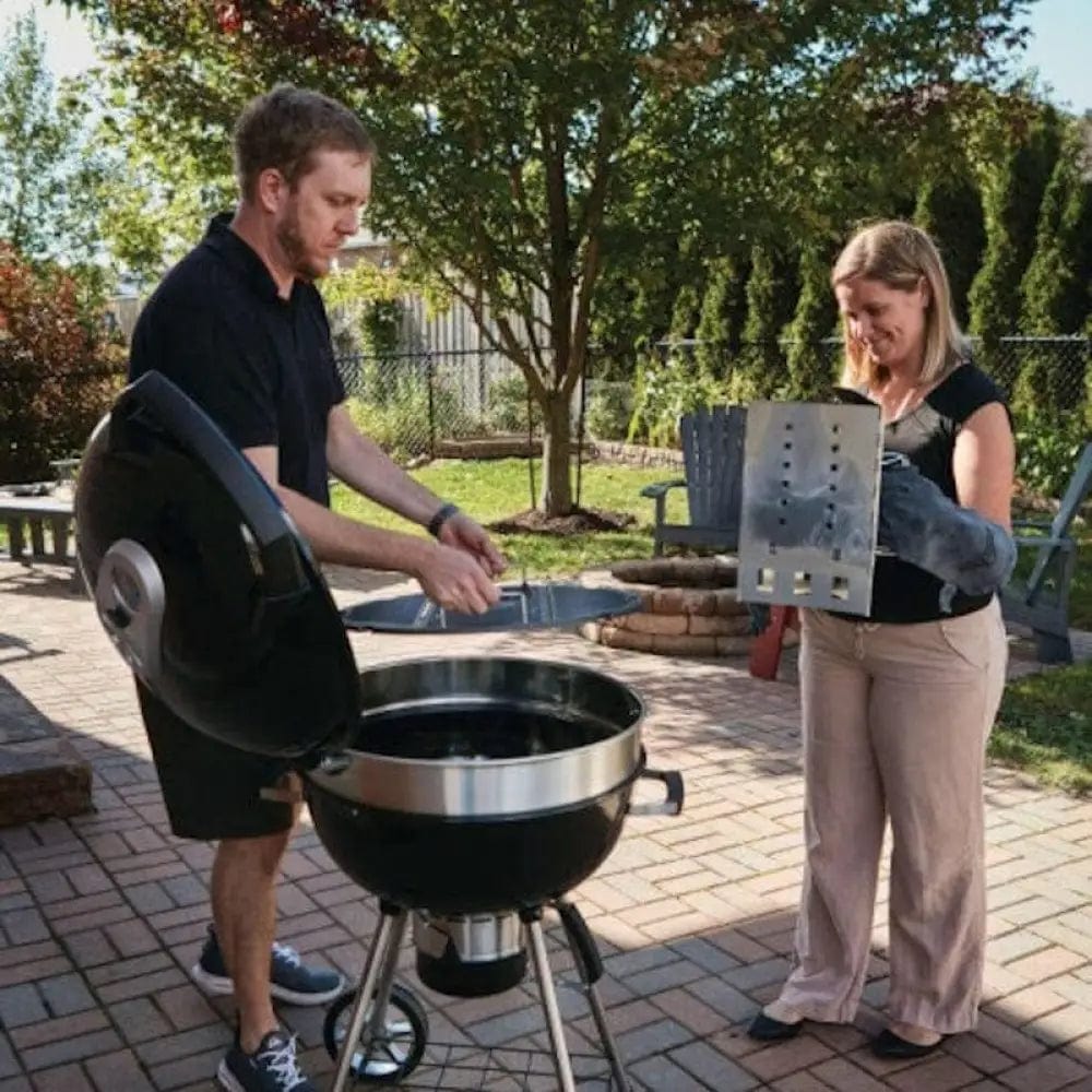 starting Napoleon PRO Charcoal Black Kettle Grill