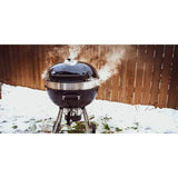 smoking with Napoleon PRO Charcoal Black Kettle Grill