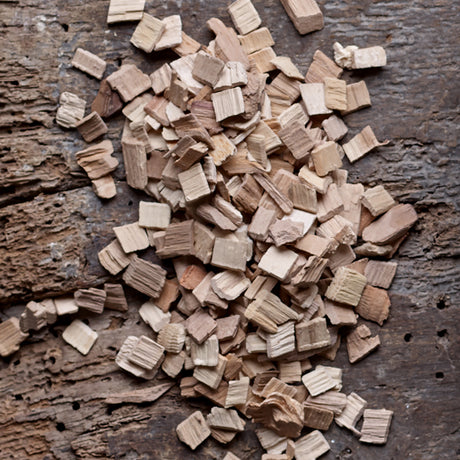 Close-up image of an ample amount of Pear Wood Smoking Chips