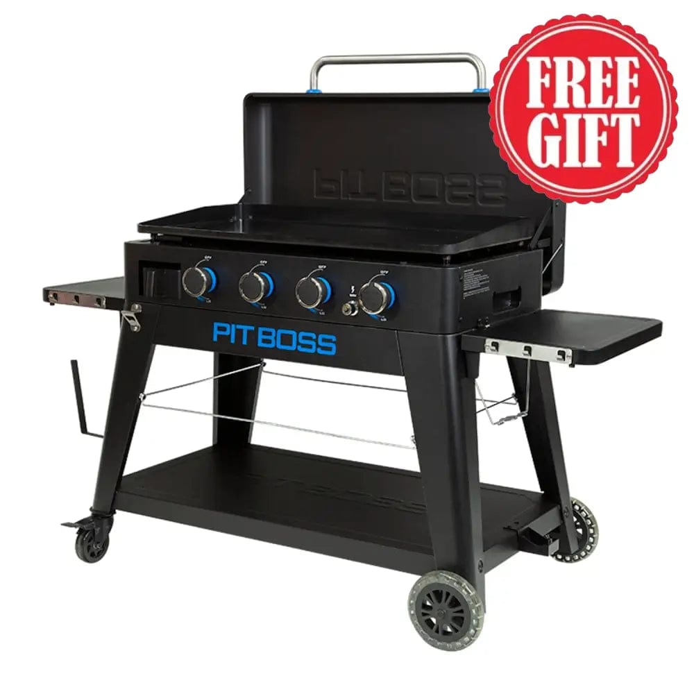 Pit Boss Grills | 4-Burner Ultimate Lift-Off Plancha + Free Tool Kit Gas Griddles