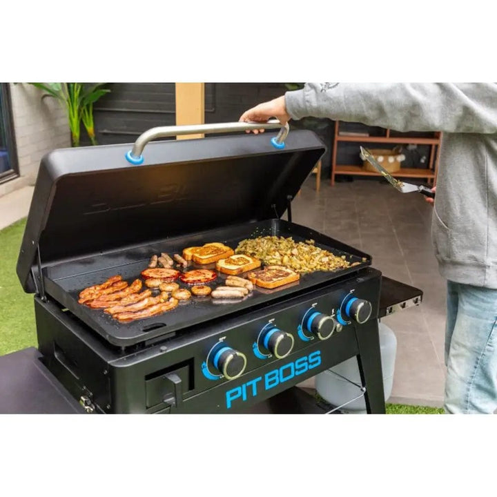 Pit Boss Grills | 4-Burner Ultimate Lift-Off Plancha + Free Tool Kit Gas Griddles