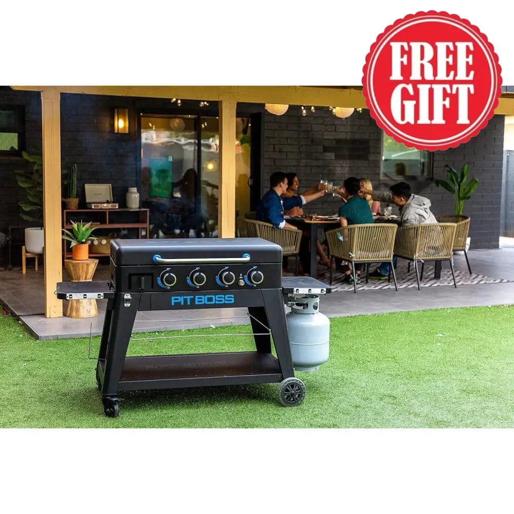 Pit Boss Grills | 4-Burner Ultimate Lift-Off Plancha + Free Tool Kit Gas Griddles