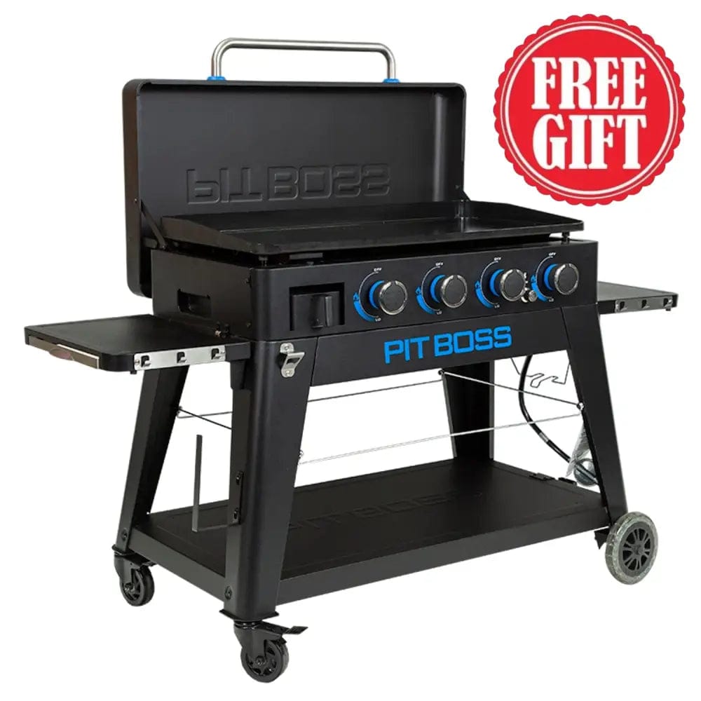 Pit Boss Grills | 4-Burner Ultimate Lift-Off Plancha + Free Tool Kit Gas Griddles