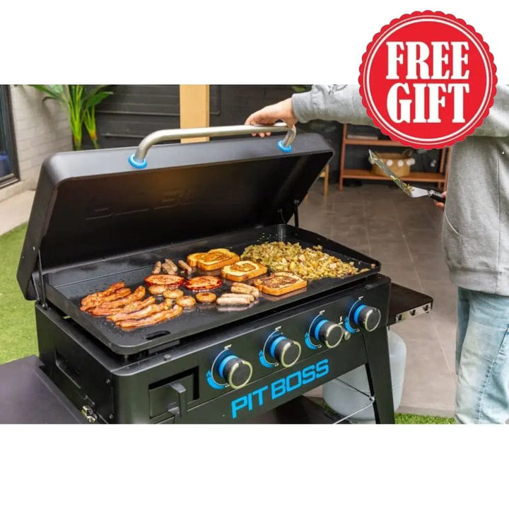 Pit Boss Grills | 4-Burner Ultimate Lift-Off Plancha + Free Tool Kit Gas Griddles