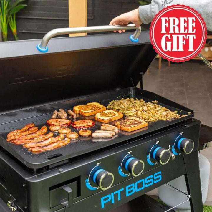 Pit Boss Grills | 4-Burner Ultimate Lift-Off Plancha + Free Tool Kit Gas Griddles