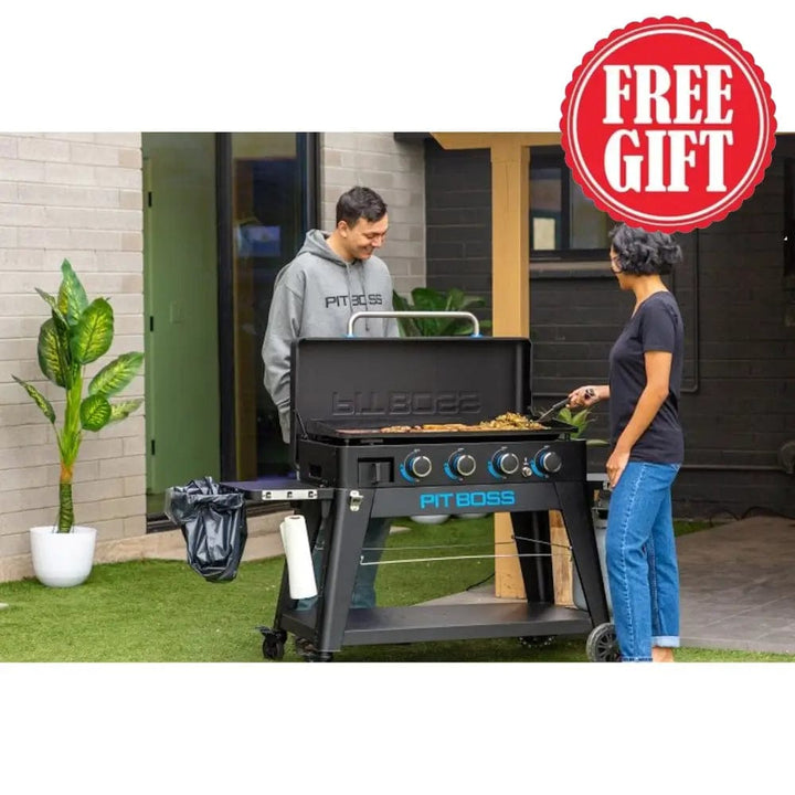 Pit Boss Grills | 4-Burner Ultimate Lift-Off Plancha + Free Tool Kit Gas Griddles