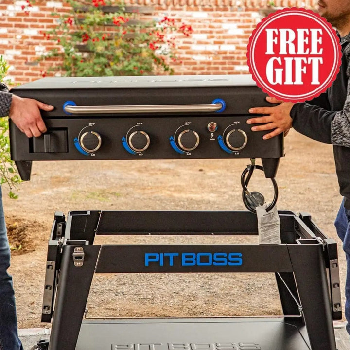 Pit Boss Grills | 4-Burner Ultimate Lift-Off Plancha + Free Tool Kit Gas Griddles