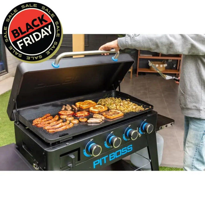 Pit Boss Grills | 4-Burner Ultimate Lift-Off Plancha + Free Tool Kit Gas Griddles