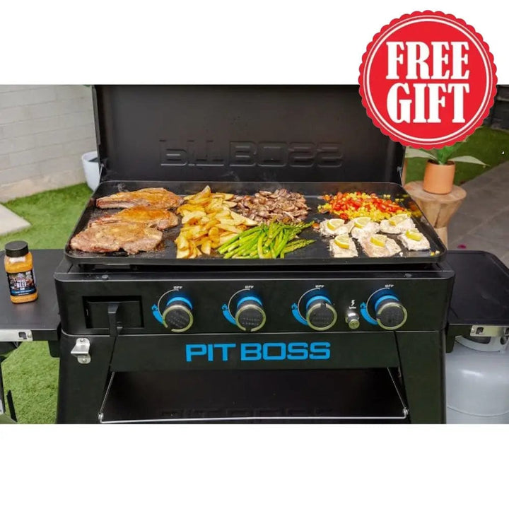 Pit Boss Grills | 4-Burner Ultimate Lift-Off Plancha + Free Tool Kit Gas Griddles