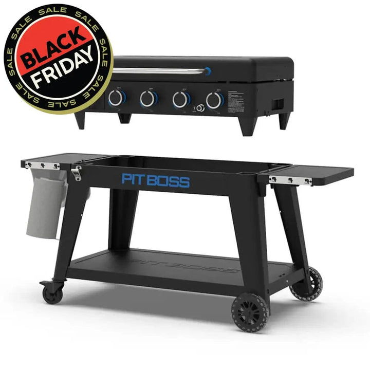 Pit Boss Grills | 4-Burner Ultimate Lift-Off Plancha + Free Tool Kit Gas Griddles