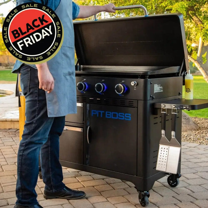 Pit Boss Grills | 5-Burner Ultimate Plancha + Free Tool Kit Gas Griddles