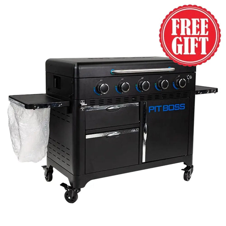 Pit Boss Grills | 5-Burner Ultimate Plancha + Free Tool Kit Gas Griddles