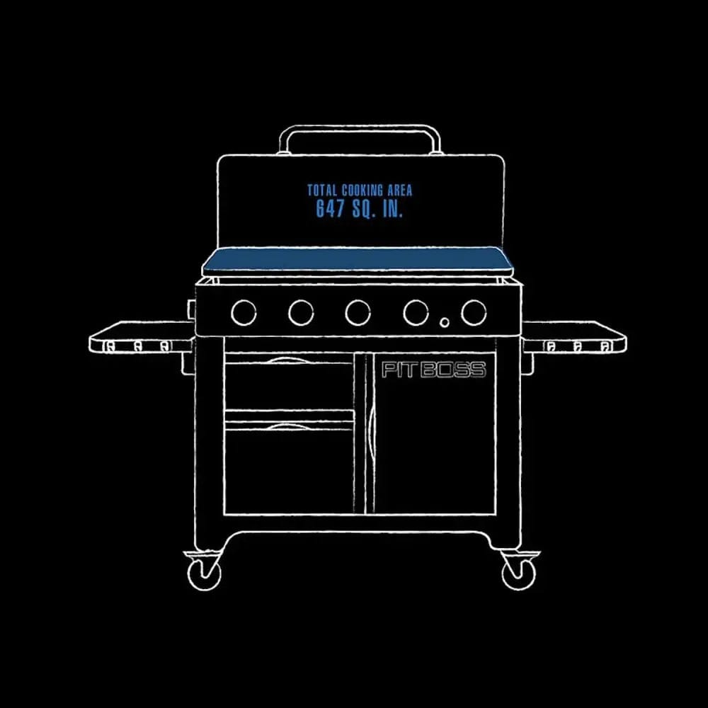 Pit Boss Grills | 5-Burner Ultimate Plancha + Free Tool Kit Gas Griddles