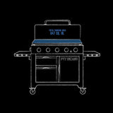 Pit Boss Grills | 5-Burner Ultimate Plancha + Free Tool Kit Gas Griddles