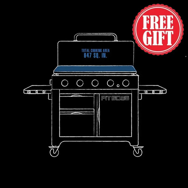 Pit Boss Grills | 5-Burner Ultimate Plancha + Free Tool Kit Gas Griddles