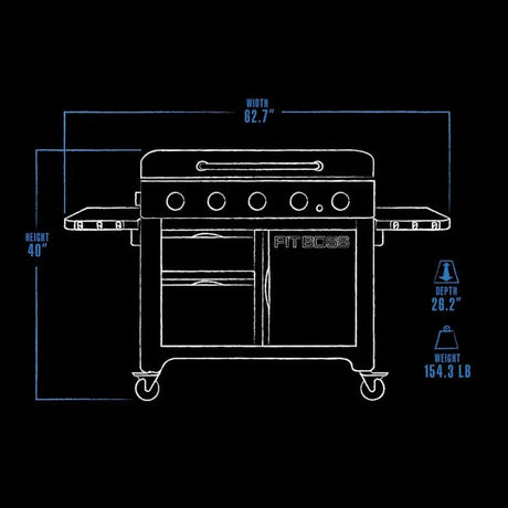 Pit Boss Grills | 5-Burner Ultimate Plancha + Free Tool Kit Gas Griddles