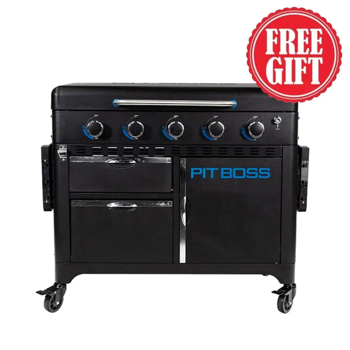 Pit Boss Grills | 5-Burner Ultimate Plancha + Free Tool Kit Gas Griddles