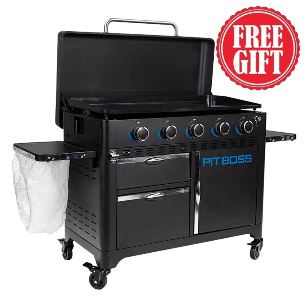 Pit Boss Grills | 5-Burner Ultimate Plancha + Free Tool Kit Gas Griddles