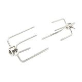 The included meat forks in a Slow 'N Sear® Kettle Ring Rotisserie Kit.