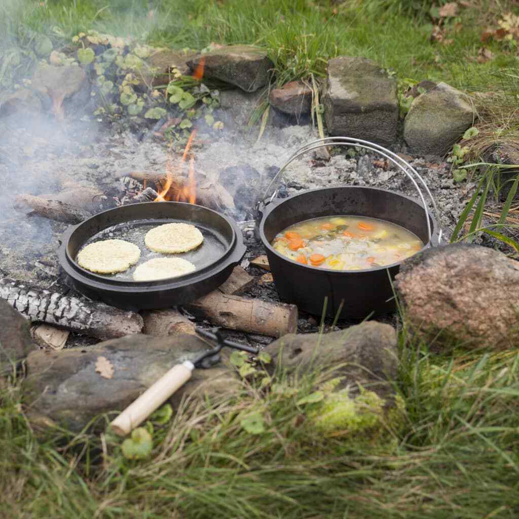 cooking with Large Cast Iron Dutch Oven