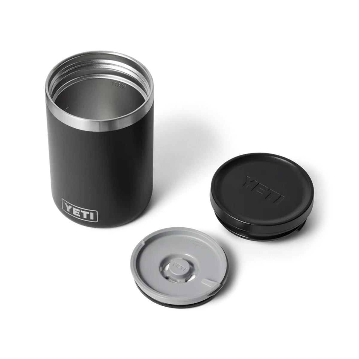 YETI Rambler Food Jar 16 oz Core Colours black jar top view all parts