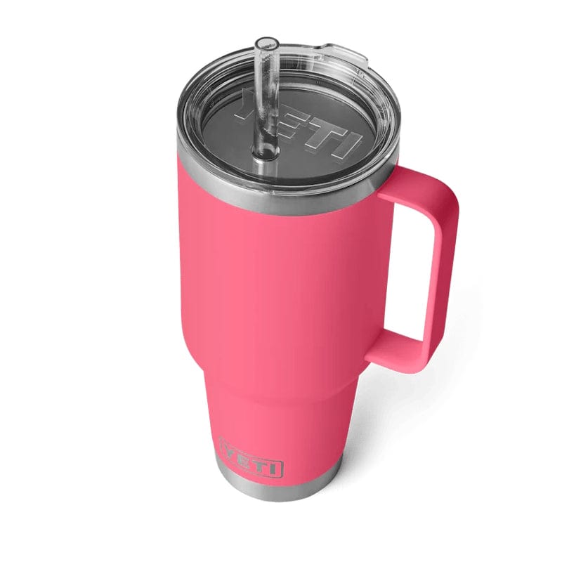 tropical pink YETI Rambler 42 oz Straw Mug