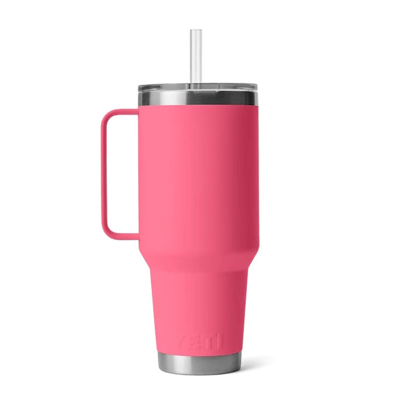 back of tropical pink YETI Rambler 42 oz Straw Mug