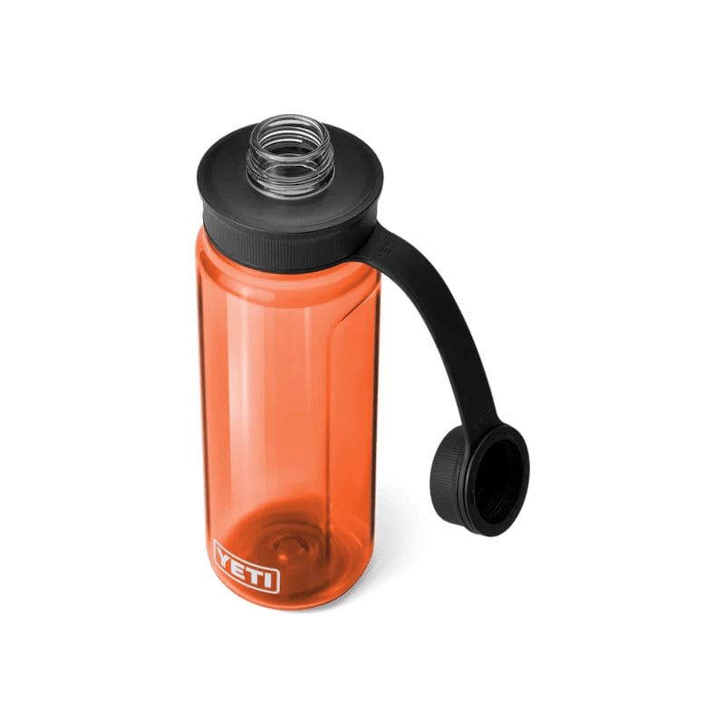 orange YETI Yonder Tether 25oz Water Bottle open