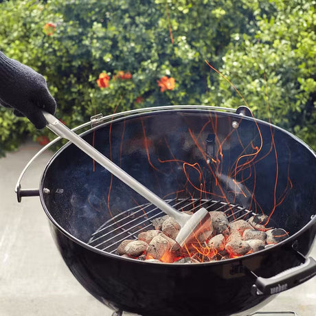 Weber Briquettes on a grill