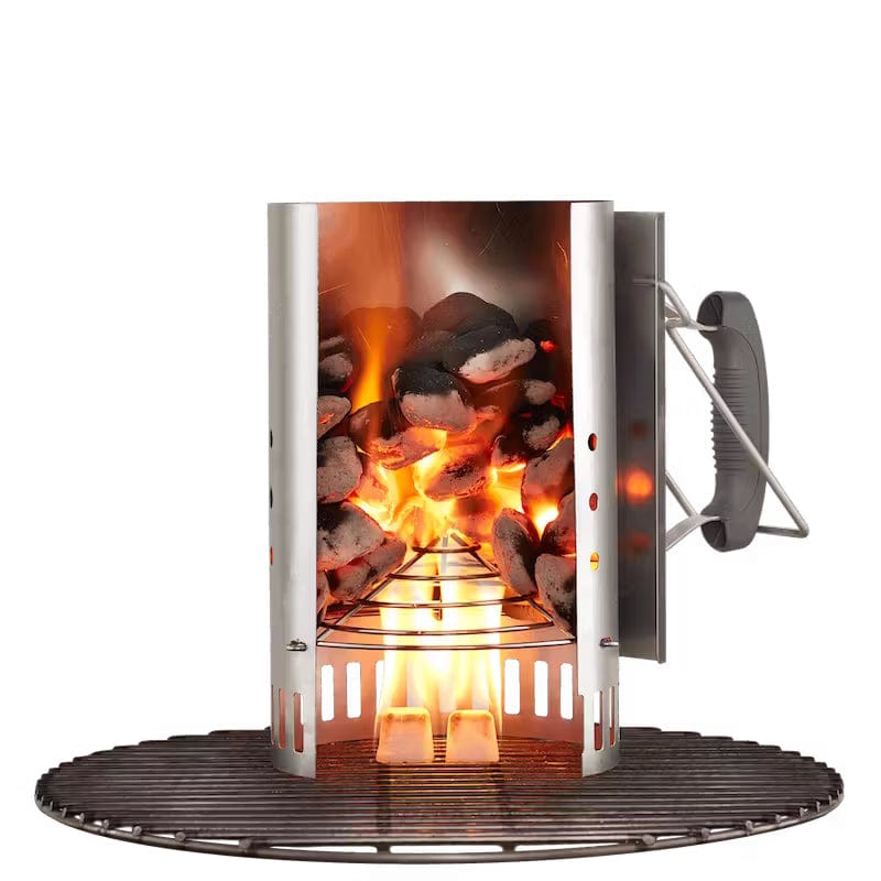 Weber Briquettes in a firebox