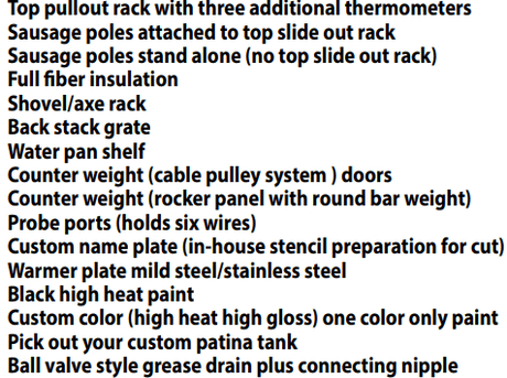 specifications of Primitive Pits 500 Gallon Offset Smoker