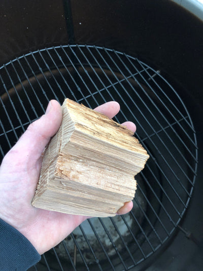 Holding American Flavour Wood Chunks 