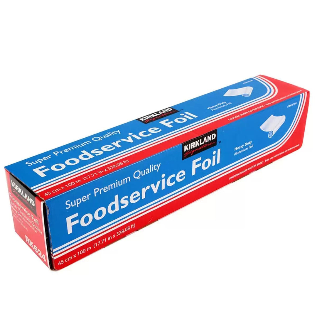 a pack of kirkland signature foodservice aluminum foil