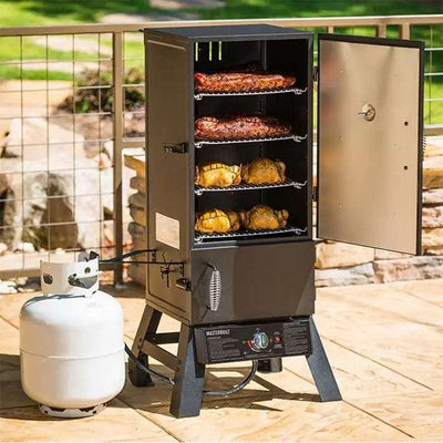 different types of meat in Masterbuilt Dual Fuel Smoker 230S 
