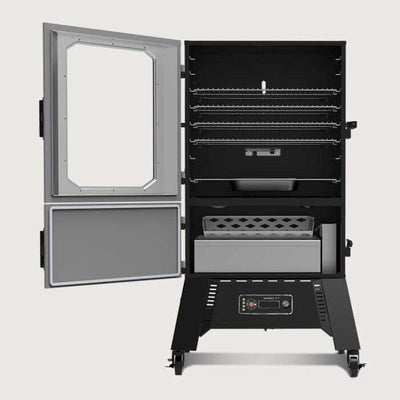 digital charcoal smoker masterbuilt cabinet