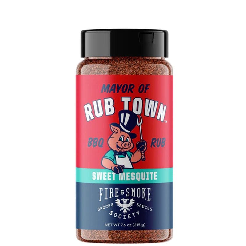 front side of a bottle of Fire & Smoke Society - Mayor of Rub Town