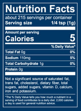 nutrition facts label of a bottle of Fire & Smoke Society - Mayor of Rub Town