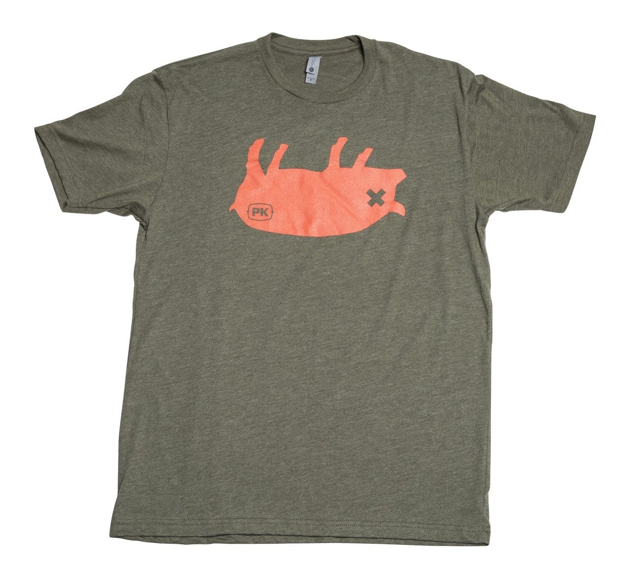PK Grills T Shirt upside down pig