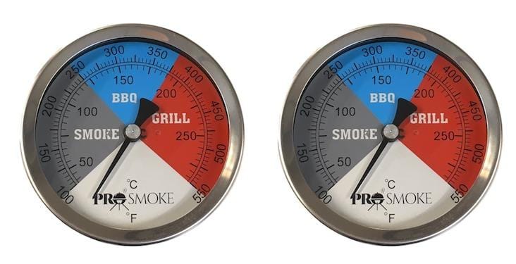 2 Pack BBQ Stainless Steel Grill Thermometer