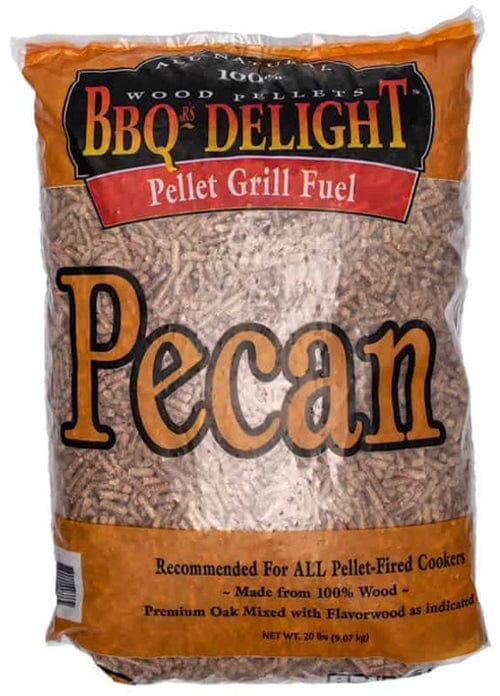 Front side of a 20lb-pack BBQr’s Delight Wood Pellet Grill Fuel – Pecan 