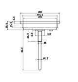 Dimensions of Pro Smoke Pit Thermometer