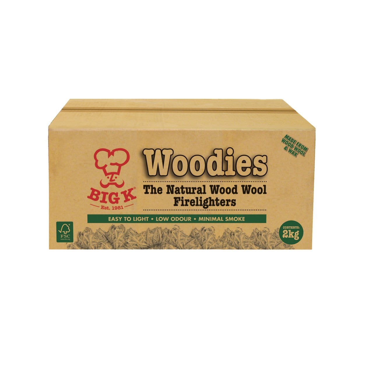 Natural Wood Wool Firelighters (Woodies)