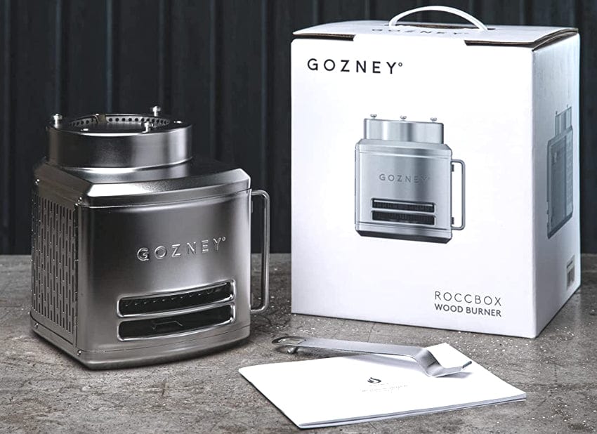 a Gozney Roccbox Pizza Wood Burner complete set with box and manual