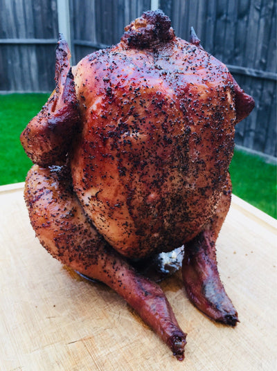 Barbecue Smoked Whole Chicken 